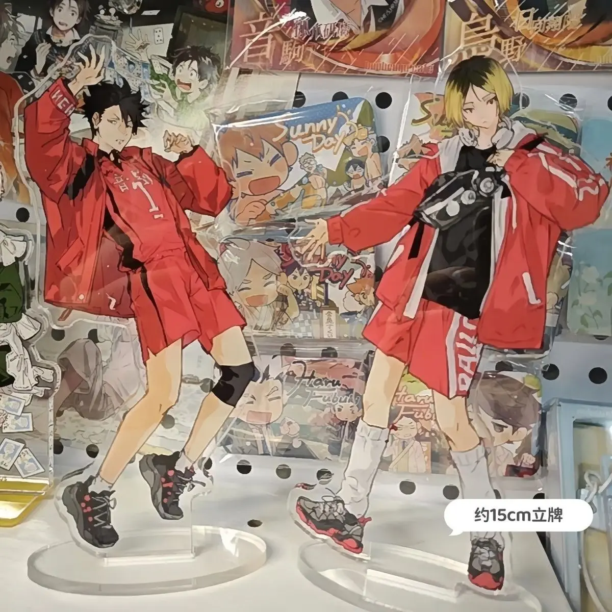 2PCS Haikyuu!! Anime Figure Tetsurou kuroo Cosplay Cute Acrylic Stand Model Decor Plate Desktop Display Room Ornament Gift Boy