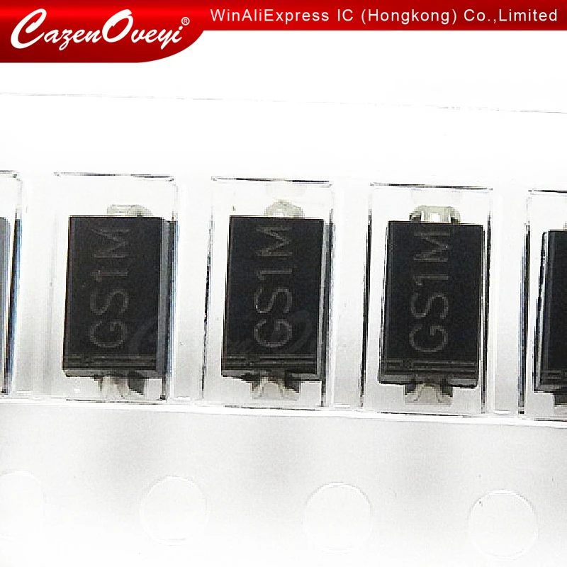 CazenOveyi 100pcs/lot GS1M SMD Rectifier Diode GS1M Making S1M SMA DO-214AC