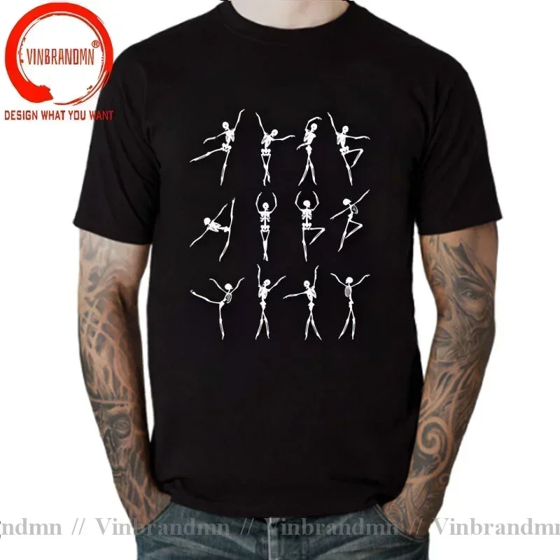 Skeleton Ballerinas Ballet Dance Cute Halloween Costume T-Shirt Bones Dancing Ballet T Shirt Men Skulls Ballet Dancer Tee Shirt