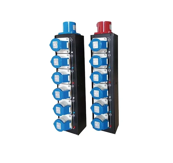 Por Distribution Box 32 A 5 pin Input 6 Ways 16 A Waterproof Output Small Box