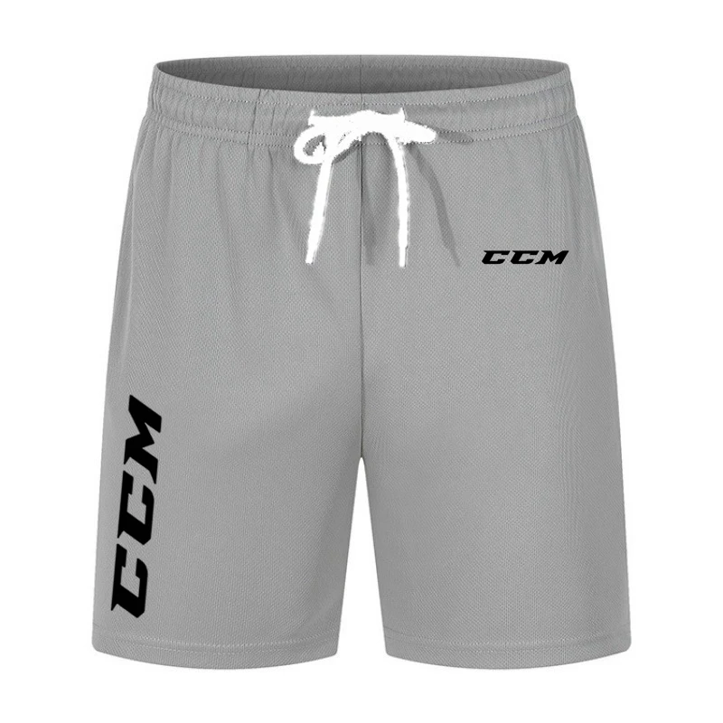 CCM Men Summer Short Mesh Gym Bodybuilding Casual Loose Shorts Outdoors Fitness Beach Short Pants Male Printed Sweatpant