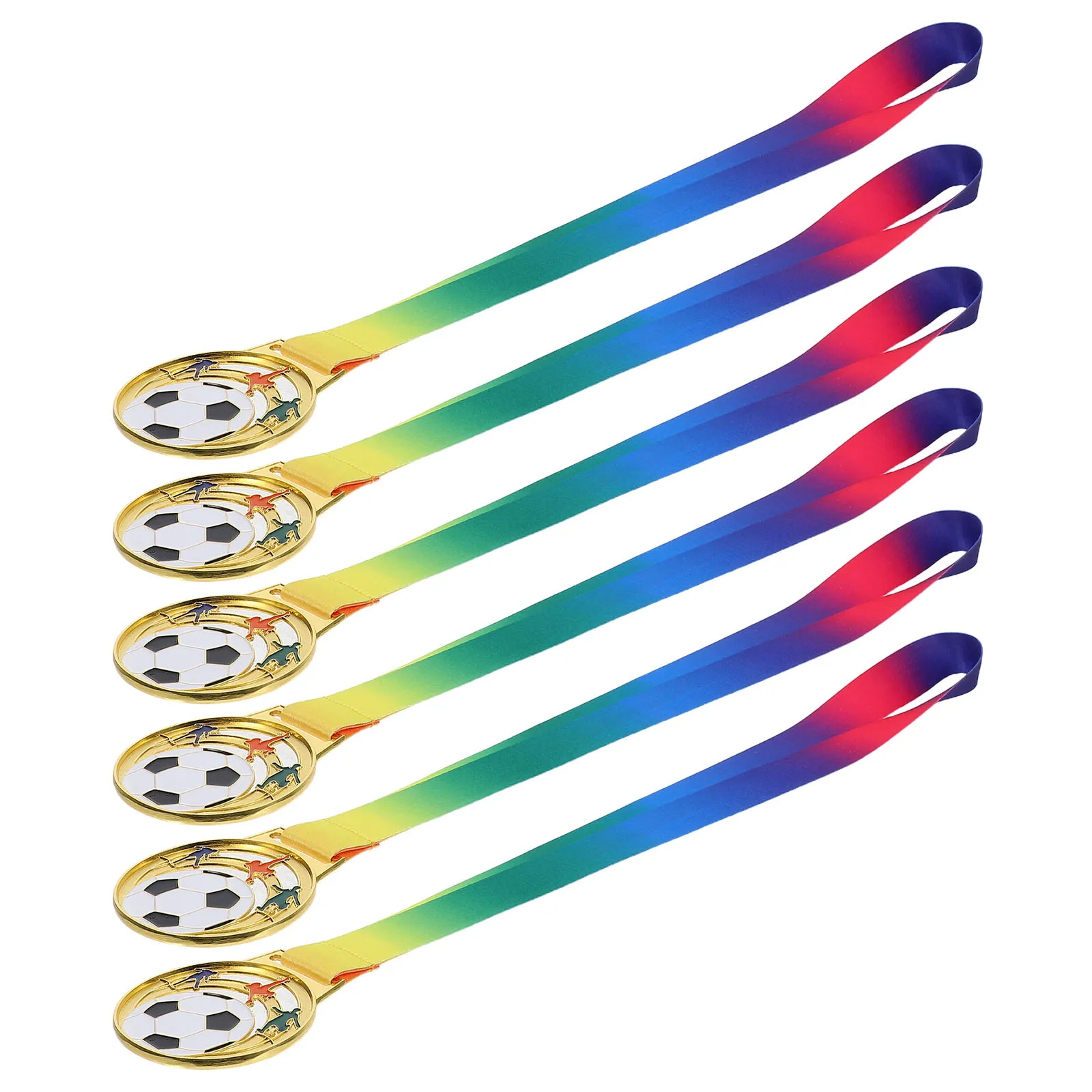 

6pcs Hollow Out Soccer Medals Zinc Alloy Sports Award For Metal Medal Party Prizes Lightweight Design Sport Day Kickball