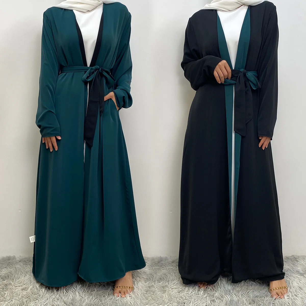 Women's Double-Sided Dressing, Ramadan, Dubai Robe, Turkey Kaftan, Islamic Clothing, Muslim Kimono, Caftan Marocain Cardigan