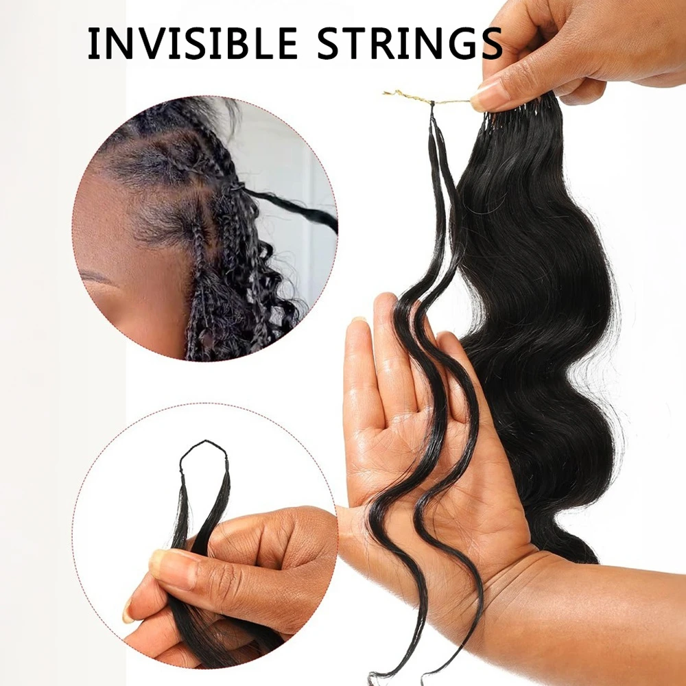 Body Wave Feathered Human Crochet Hair For Braiding Boho Braids 100% Raw Human Hair Extensions Miracle Knots Crochet Human Hair