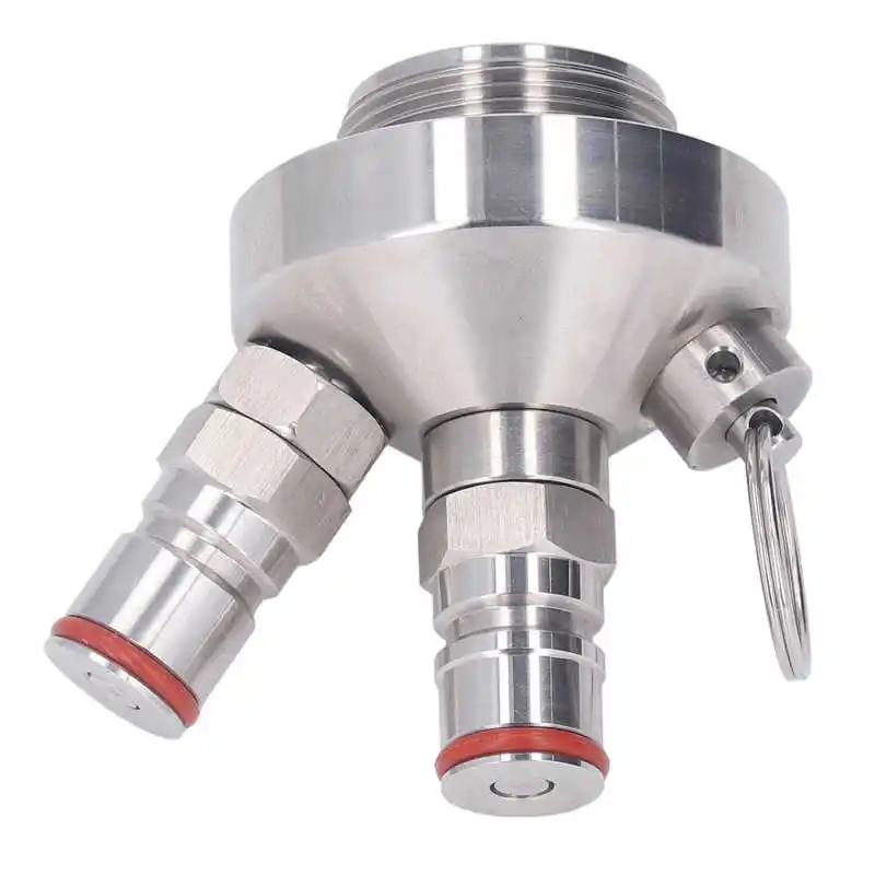 Stainless Steel Double Ball Lock Mini Keg Dispenser Mini Beer Keg Spear for 2L 3.6L 4L 5L 10L Mini Keg Beer Keg Tap Spear