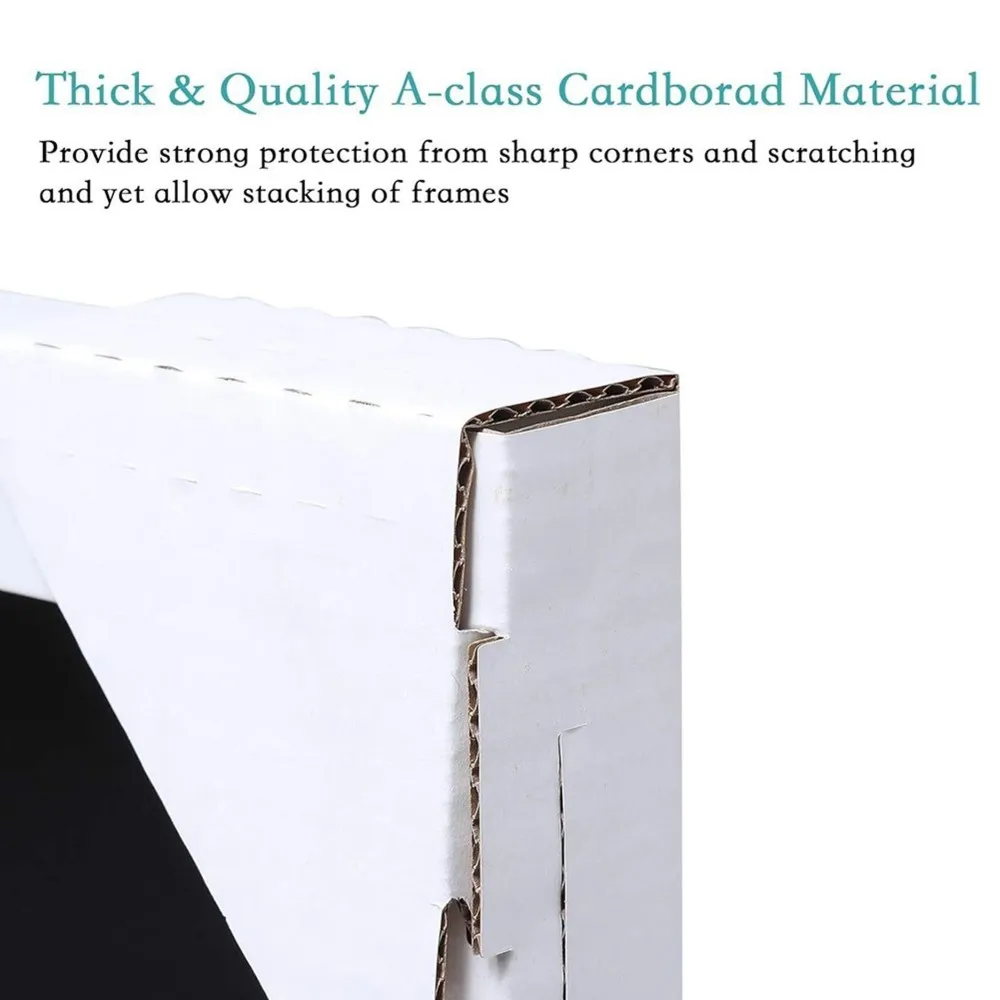 120Pcs Adjustable Frame Corner Protectors - Cardboard Paper Guards For 1/1.5/2.1 Inch Photo Frames, Albums & Crafts-TCES
