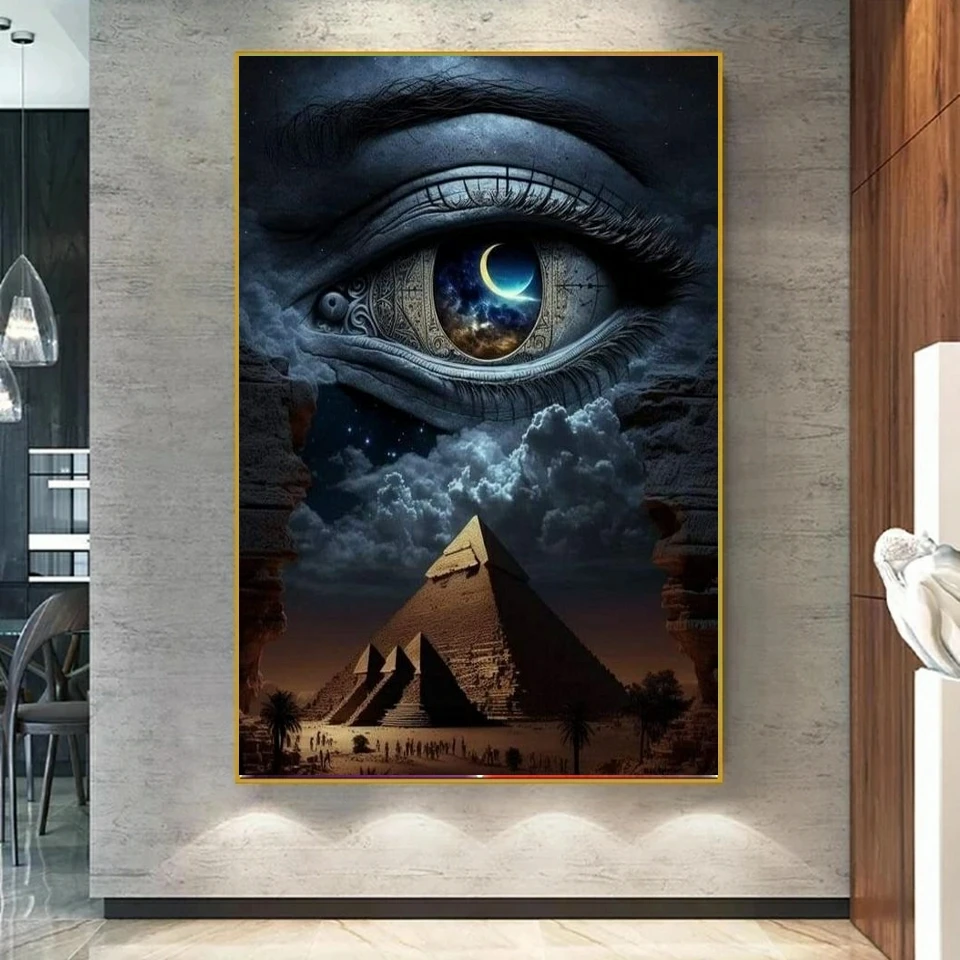 Piramide negli occhi 5D pittura diamante fai da te paesaggio arte trapani completi ricamo mosaico punto croce kit decorazioni per la casa regalo per