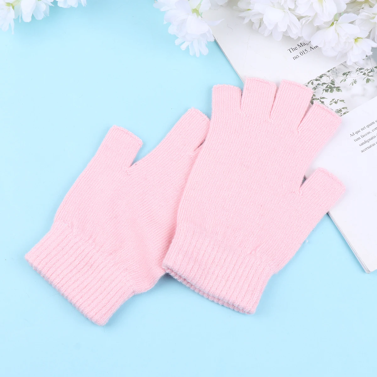 

Half Finger Gloves Warm Mittens for Women Breathable Knitted Gloves Soft Comfortable Winter Fashionable Costumes Accessories