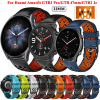 22mm Silicone Wrist Straps For Amazfit GTR 3 Pro 47mm Bracelet For Xiaomi Amazfit Pace/Stratos 2 3/GTR2 2e Smartwatch Watchbands