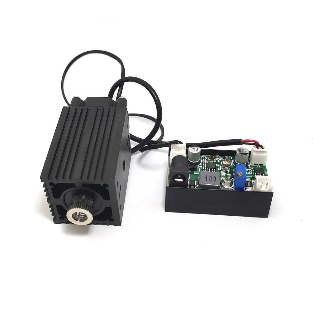 Blue Cross Laser Module 450nm 2W Focusable 12V with TTL - Laser Emitting Device for Professional Applications