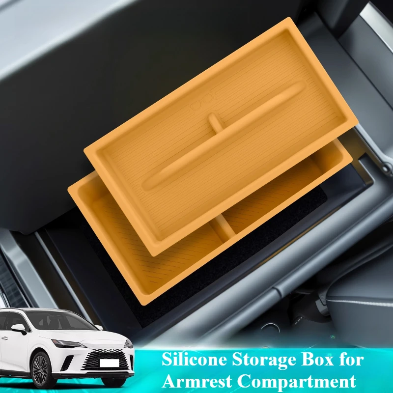 

For Lexus RX350h RX500h RX450h 2023-2025 Armrest Box Silicone Storage Box Storage Box Car Accessories Tools Modification Auto