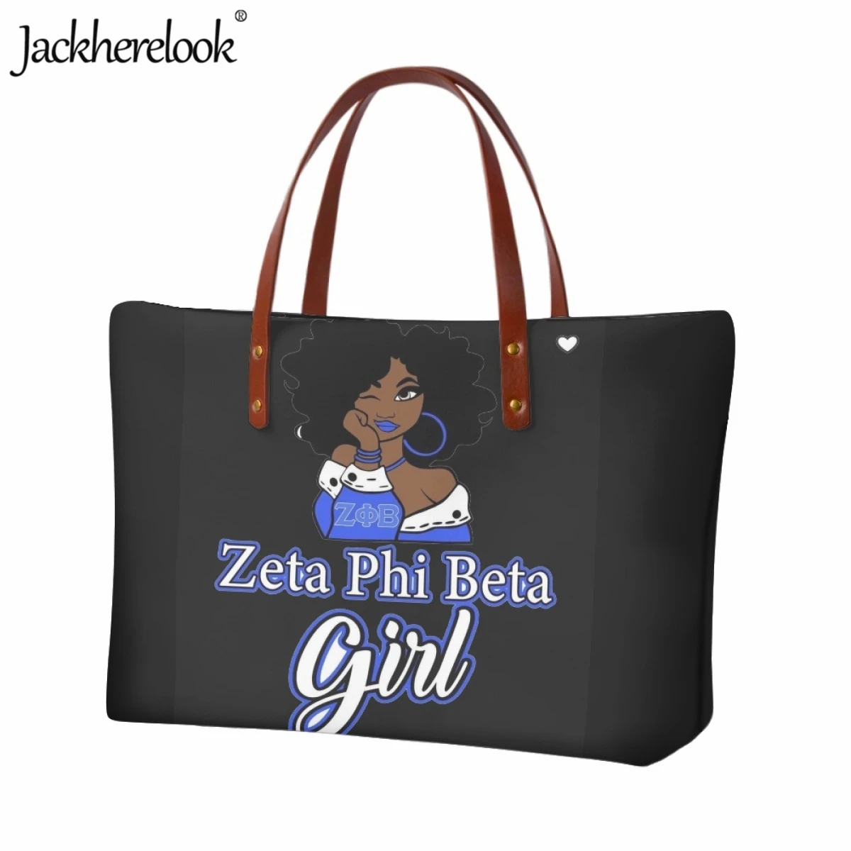 Jackherelook Women's Shoulder Bags New Hot Zeta Phi Beta Sorority 1920 Tote Bags for Ladies Large Capacity Shopping Handbags