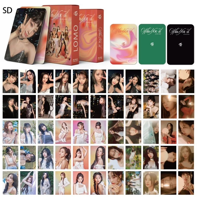 55pcs KPOP TWICE Mini13 LOMO Card High Quality HD Photo Card Fan Collection Gift K-POP Album Postcard MOMO NAYEON SANA DAHYUN
