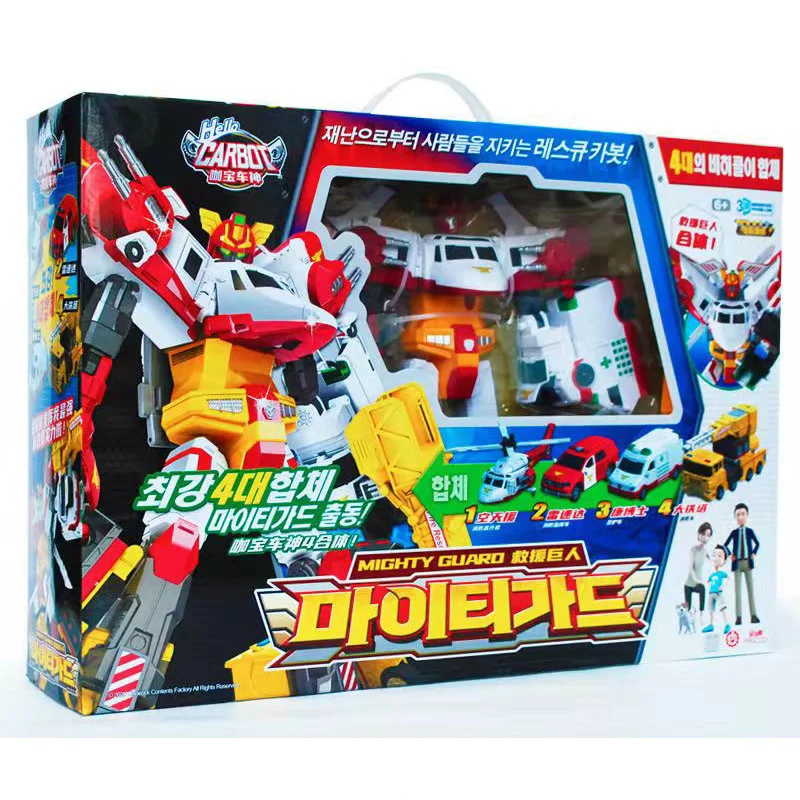 

Korea Anime Hello Carbot Penta Storm Model Transformation Action Figures 5-Cars Sets Combination Robot Boy Kids Toy Gift 헬로카봇