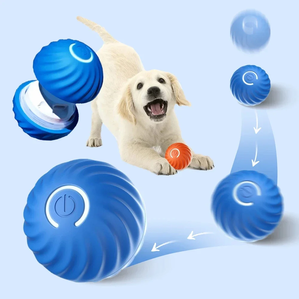 Fully automatic intelligent dog toy ball electronic interactive pet toy ball USB automatic movement bouncing dog gift