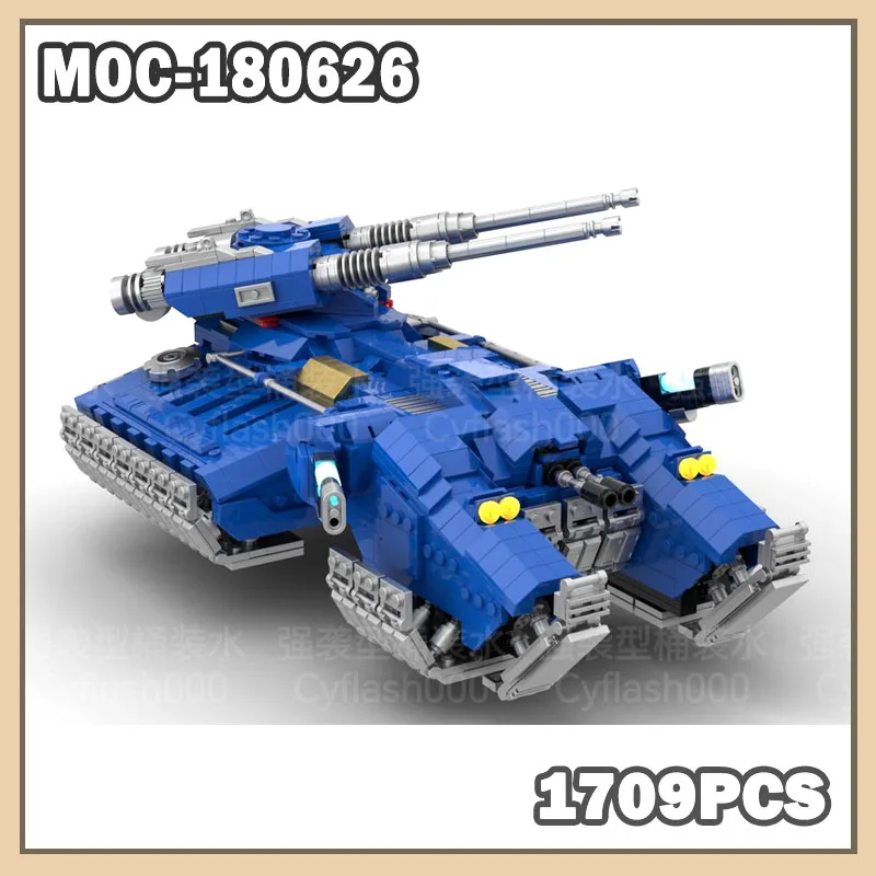 

MOC-18062 Военная военная серия, строительный блок, модель 40 К, тяжелый танк, кирпич, изысканный набор, креативные подарки, игрушки «сделай сам» для начинающих, 1709 шт.