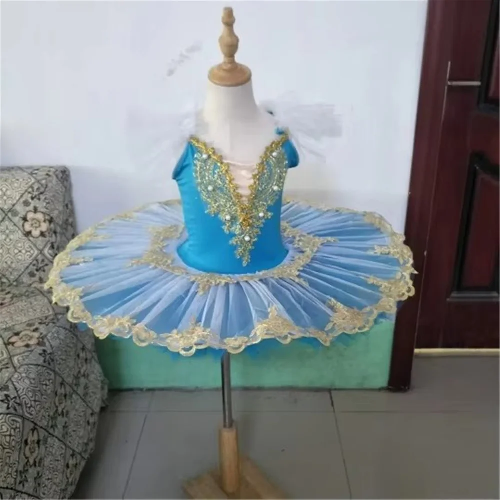 جديد الترتر المهنية الباليه توتو تنورة الوردي الطفل الكبار بحيرة البجع الباليه أزياء رقص للفتيات فطيرة توتو