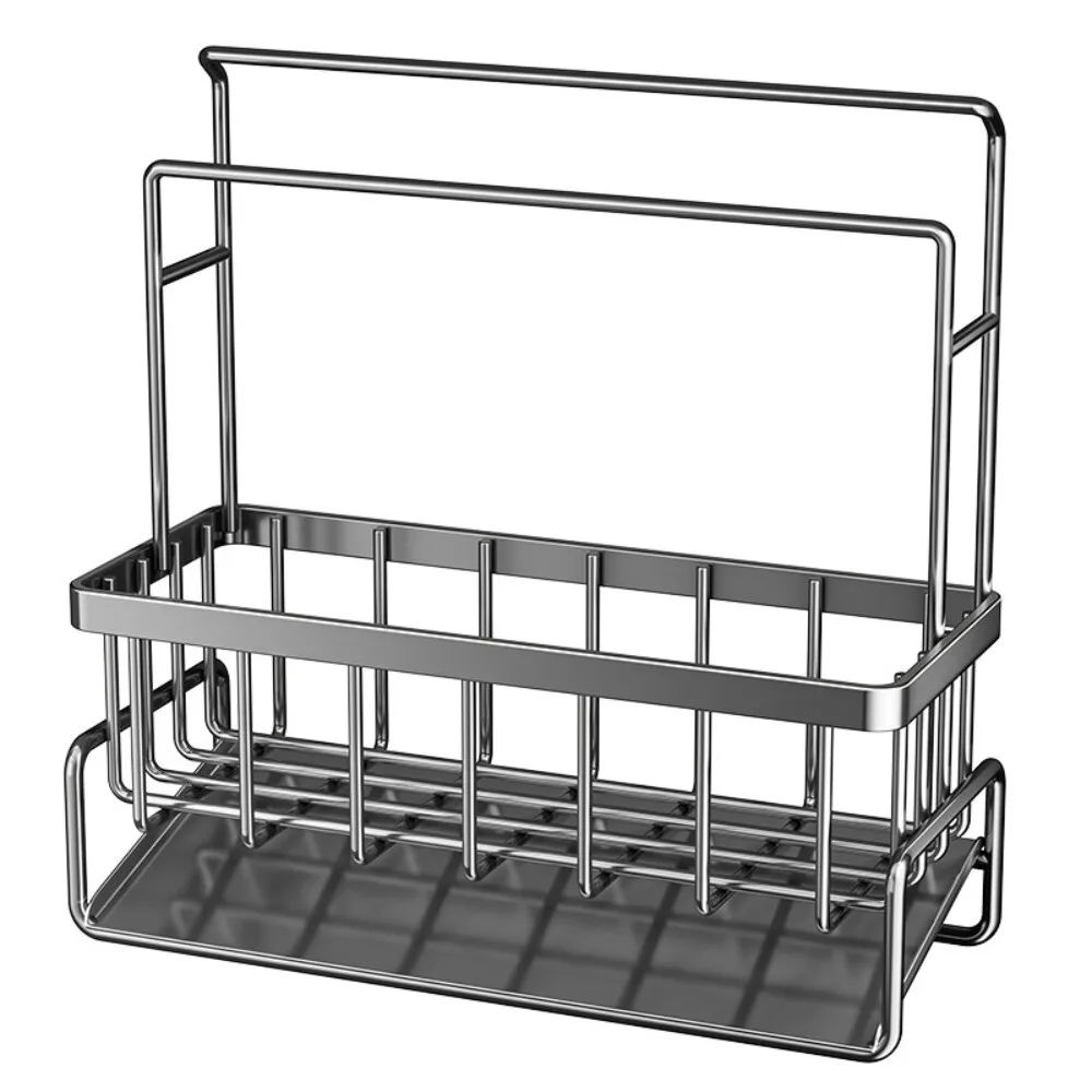 

Stainless Steel Sponge Holder for Kitchen Sink Drain Tray Countertop Organizer Drying Rack for Steel Wool and Dishcloths 124