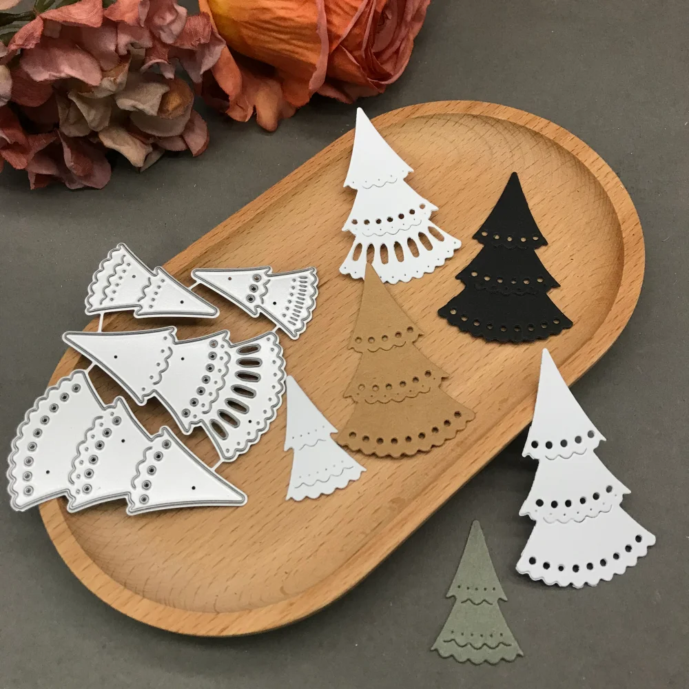 1pcs metal cutting dies cut die mold Pine tree Scrapbook paper craft blade punch stencils dies