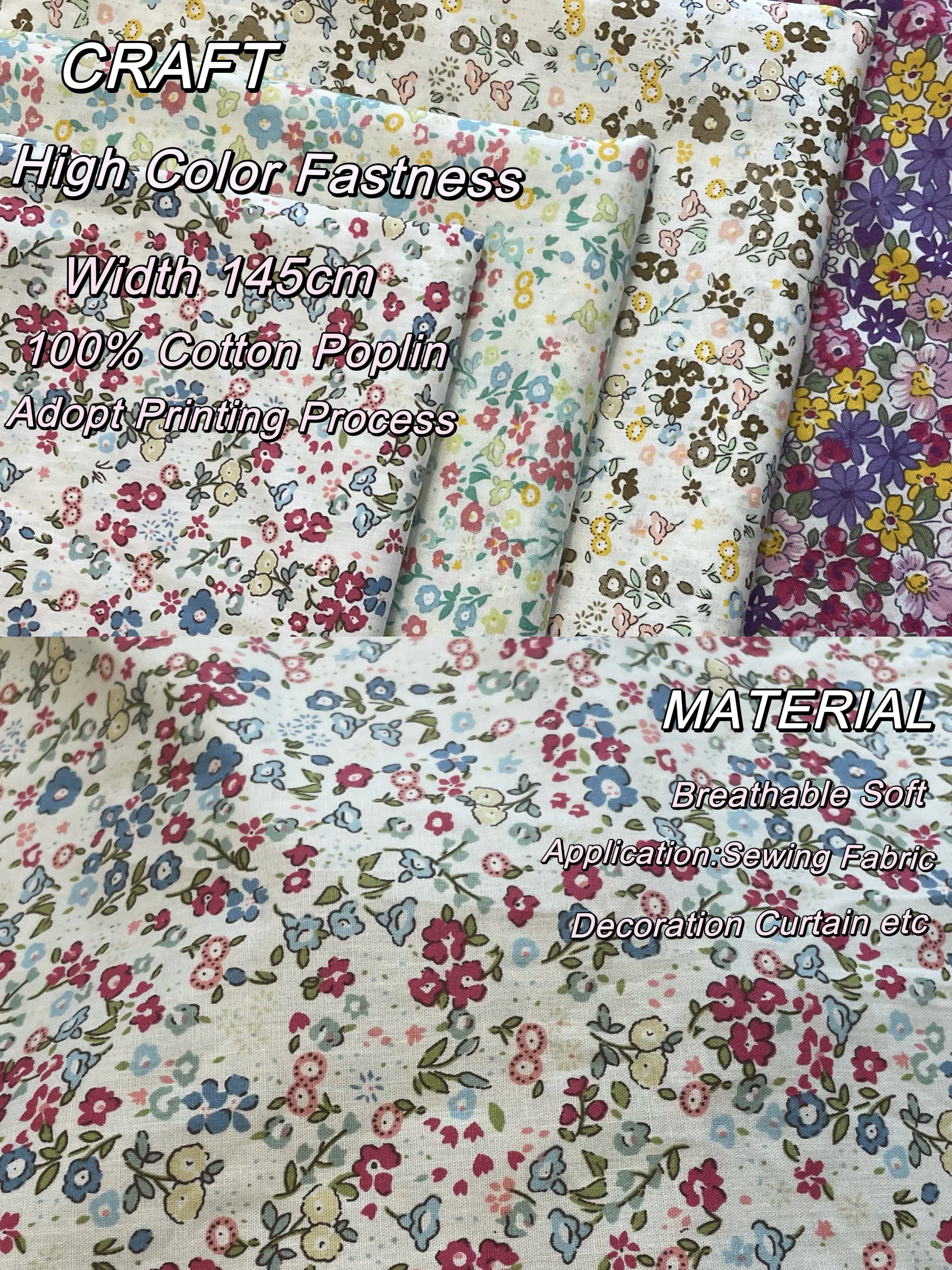 

Mamie Red 100%Cotton 40S Like Liberty Fabric For Kids Baby Sewing Cloth Dresses Skirt Handmade Designer Patchwork Half Meter DlY