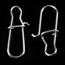 100pcs/lot Nice Fast Lock Snap 000#-8# Fishing Barrel Swivel Hooked Lure Snap Pin Connector 9mm-43mm Swivels Snap Fishing Tackle