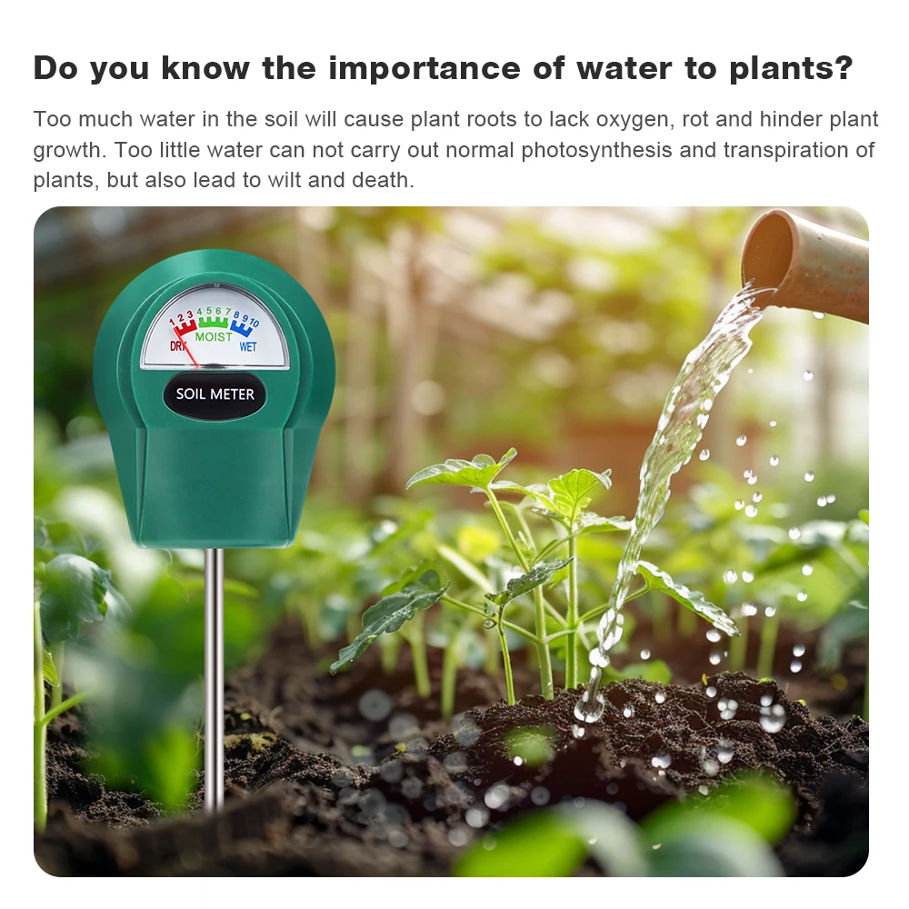 Soil Moisture/PH/Fertility Meter Soil Tester Soil Testing Instruments For Garden Farm House Plant Soil Detector No Battery Need
