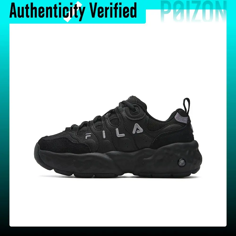FILA MUFFIN Cushioning Abrasion Resistant Breathable Lightweight Low top Casual Shoes Women's Black F12W541145FBK