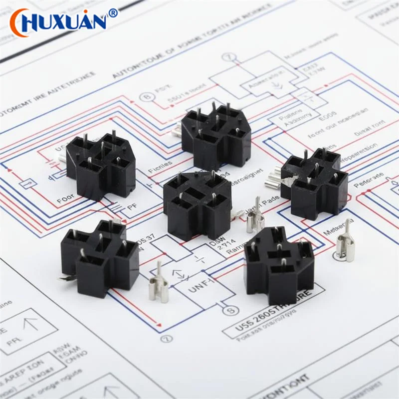 

[Q]Automotive Car Auto 40A 4/5 Pin SPDT Relay Socket Connector Adaptor PCB Board Mount Base Holder with 6.3mm Terminals