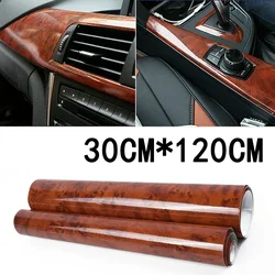 Car High Glossy Maroon Color Sticker Automotive Internal Adhesive DIY Film Wood Grain Vinyl Decals Universal Interior Accessory