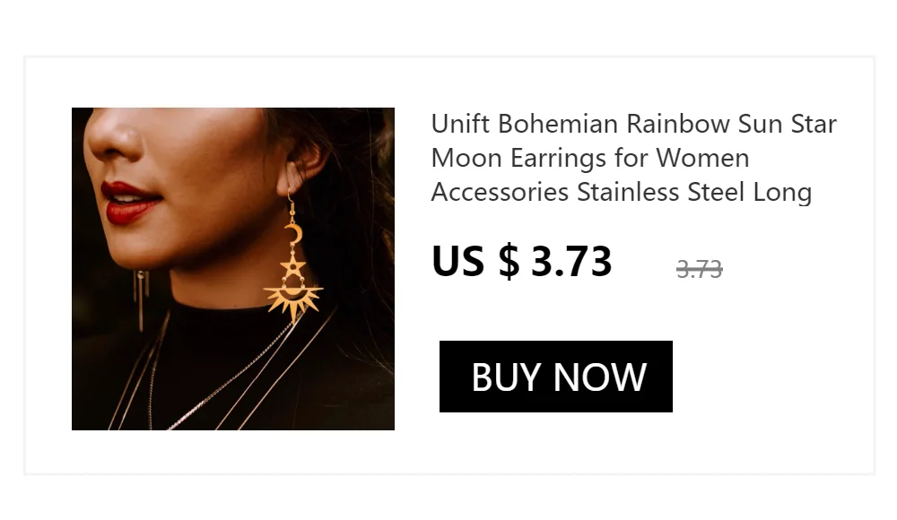 Unift Goth Stainless Steel Earring Triple Rune Moon Phase Pentagram Earrings Woman Men Vintage Jewelry Ear Piercing Witch Knot