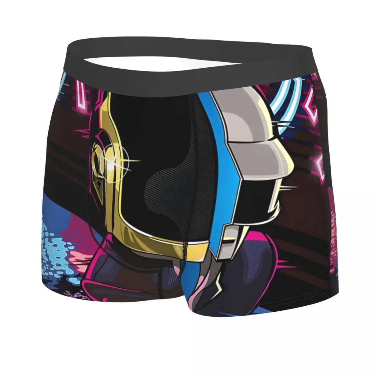 Neon Man's Boxer Briefs Underwear Daft Punk Rock Band Highly Breathable Top Quality Birthday Gifts