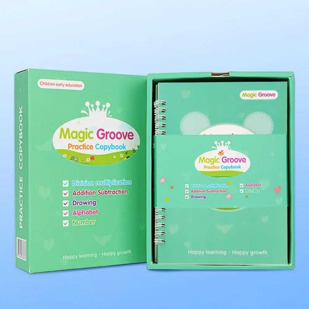 Calligraphy Copybook Practice Workbooks Enhance Children's Handwriting Skills with Reusable Grooved Copybook Set for School
