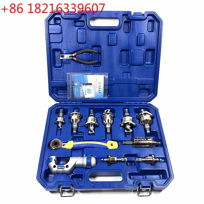 T800 Copper Tube T-hole Puller Reducer Welding Hard Copper Material Durable Refrigeration Tool Portable10-32mm Tee-extractor Set