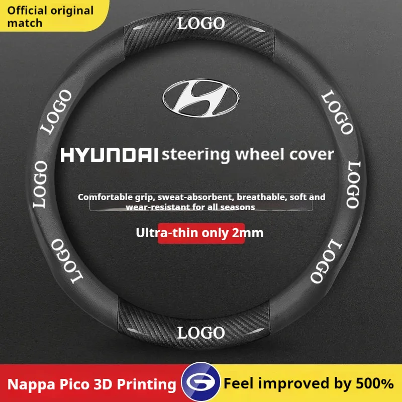 

Car Steering Wheel Covers 38cm For Hyundai i30 Creta Tucson ix35 Solaris Elantra Santa Fe Kona i40 Palisade Auto Accessories