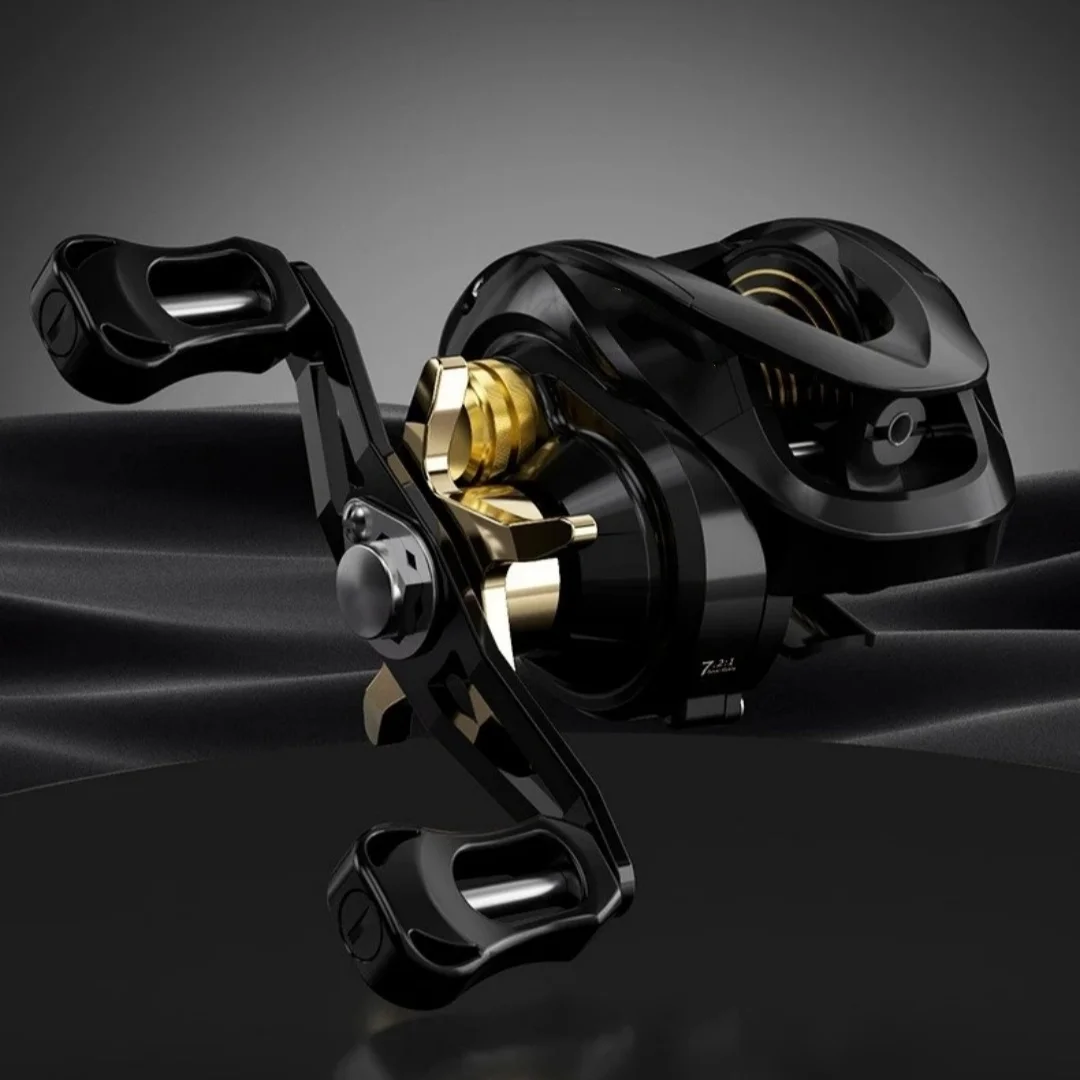 初心者向けベイトキャスティングリール-アンローディングアラーム付き-最大ドラッグ22ポンド-72-1-高速超軽量釣りコイル-ルアーキャスティング用