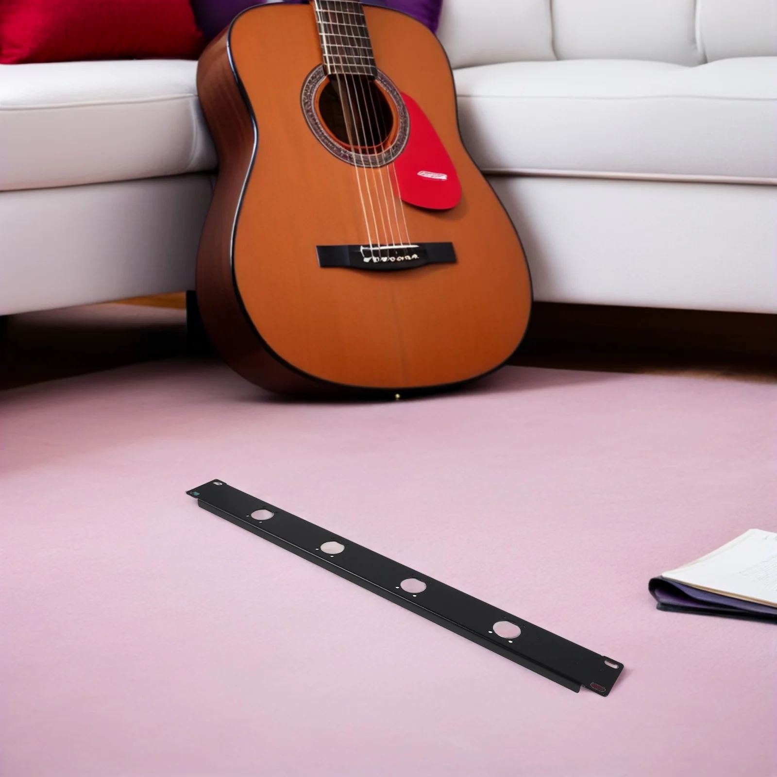 

Audio Patch Panel 1U 4 Hole Hinged Rack Mount For Audio Mixers Xlr Wire Cable Organizer Desk Rack Cord Holder