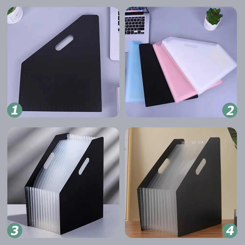 

Expanding File Holder Accordion Desktop Organizer Multi-Layer Telescopic Vertical File Stand for Books Magazines Letters