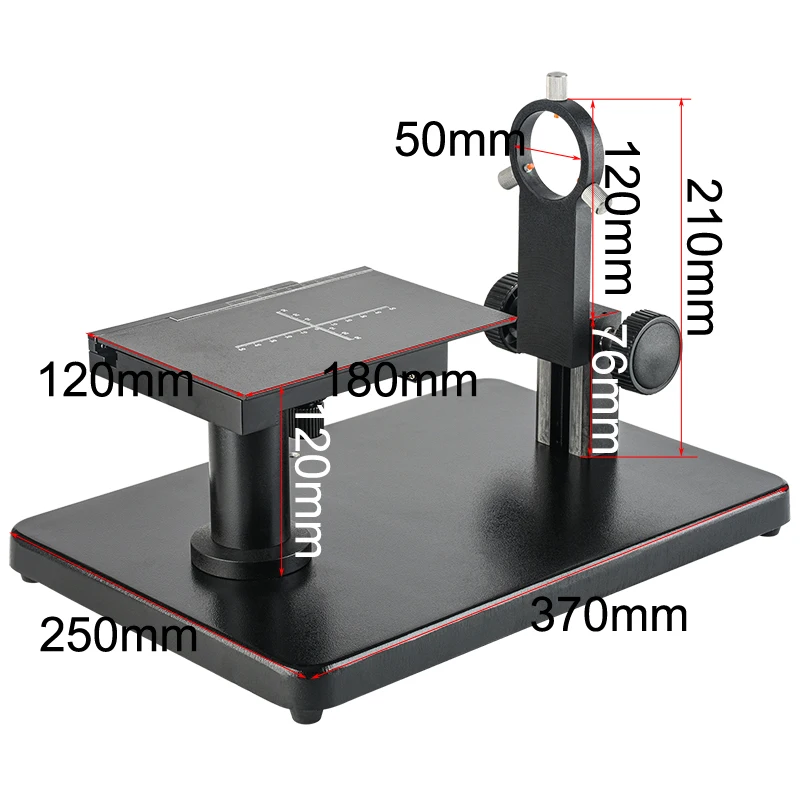 

Horizontal electronic video microscope bracket with XY mobile platform flatness measuring instrument lens hole 50mm