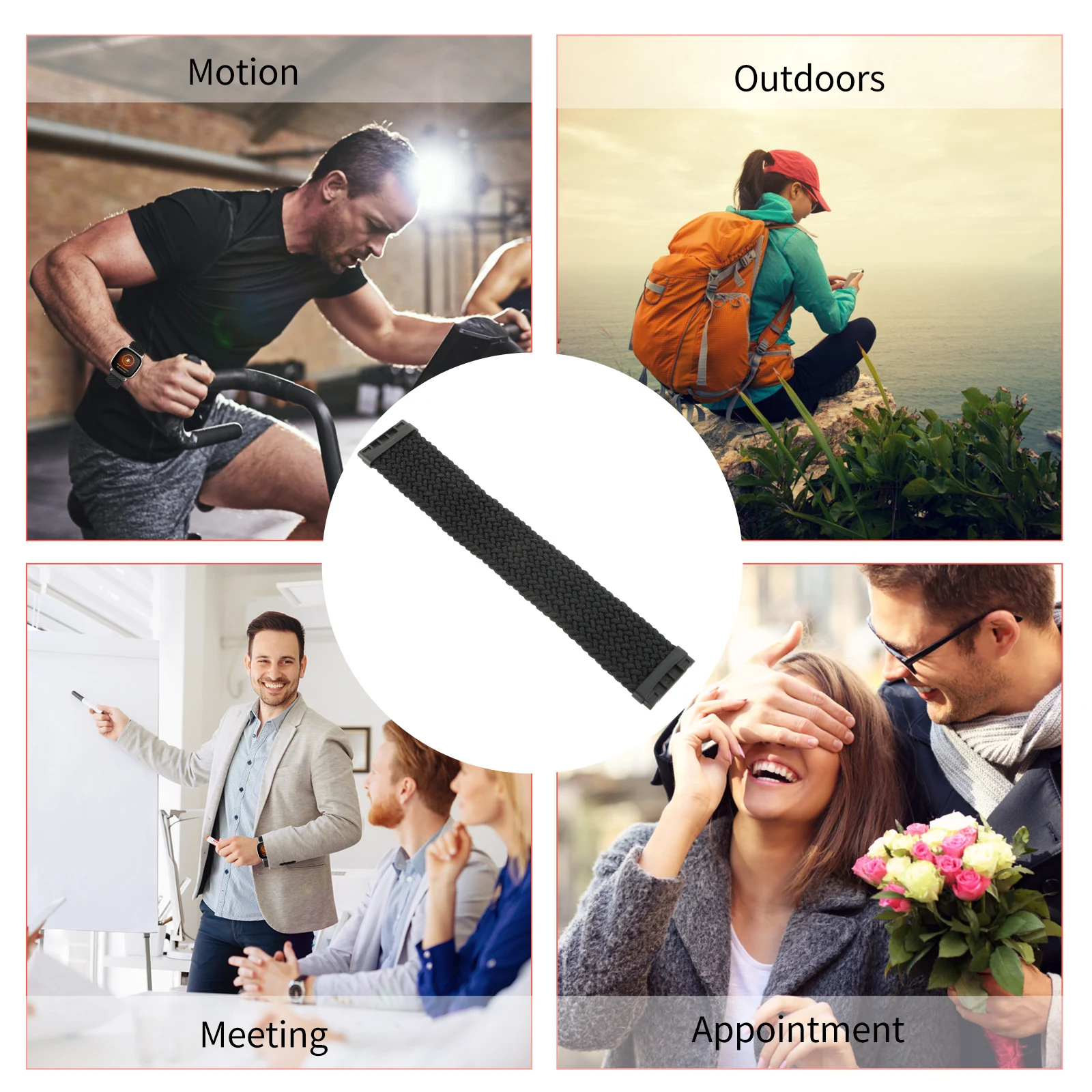 

Smart Watch Replacement Versa3 Wristb High Quality Smooth Material Durable Knitting Strap Fitness Bracelet for Sports