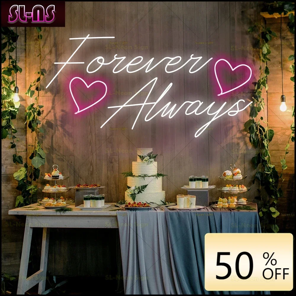 

Big Forever And Always Neon Sign Bedroom Custom Neon Light Led Custom Event Light Neon Wall Decoration Ins