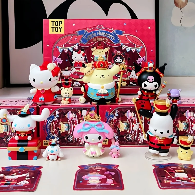 

Toptoy Sanrio Characters Nutcracker Blind Box Cartoon Collectible Toy Figures Kuromi Hello Kitty Cinnamoroll Ideal Gift For Girl