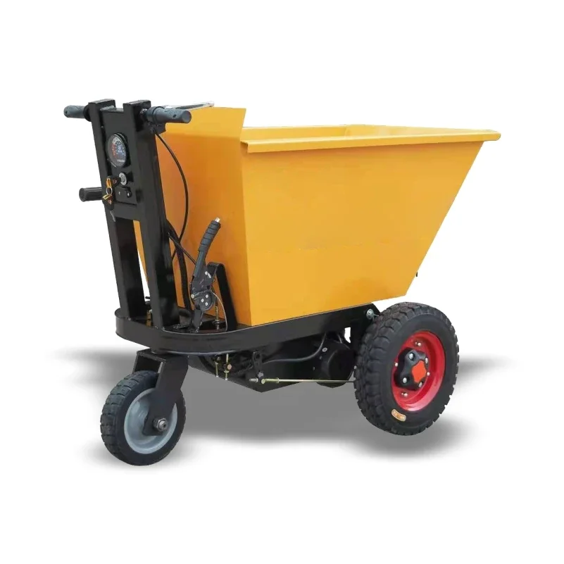 Mini Concrete Wheelbarrow Heavy Duty Concrete Power Buggy High Efficiency Farming Electric Wheelbarrow