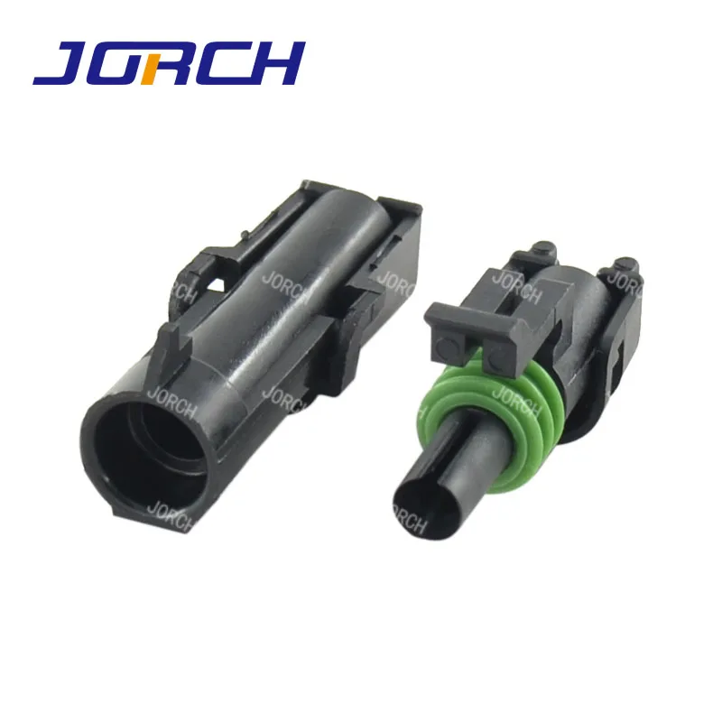 1 way male female automobile weather pack housing connectors waterproof auto sensor wire connector 12015791 12010996