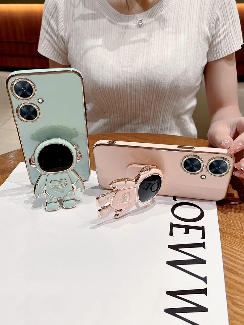 Electroplated Astronaut Shockproof Soft TPU Kickstand Case for Huawei Nova 11i Nova11 11Pro 11 Pro Ultra 11Ultra