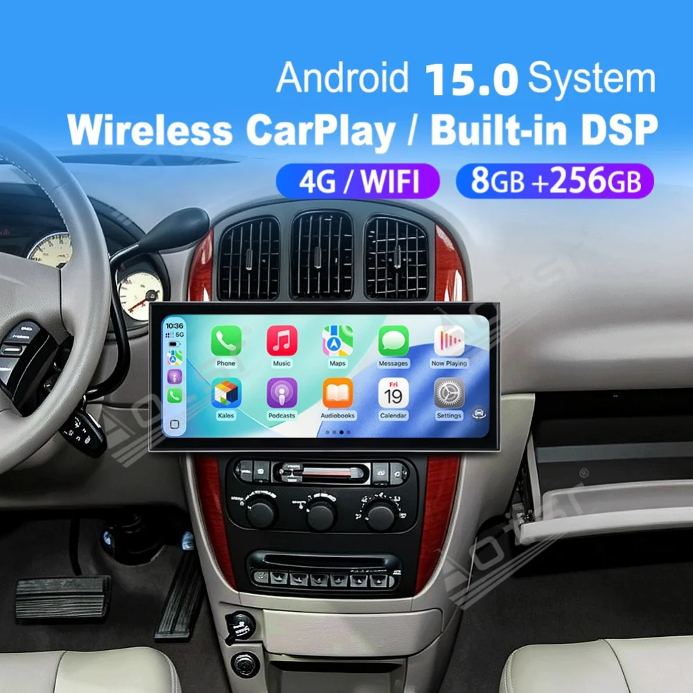

15,8-дюймовый автомобильный радиоприемник Android Qualcomm Carplay для Chrysler Grand Voyager 2006~2012, автомобильное авторадио, мультимедийный плеер, GPS-головное устройство