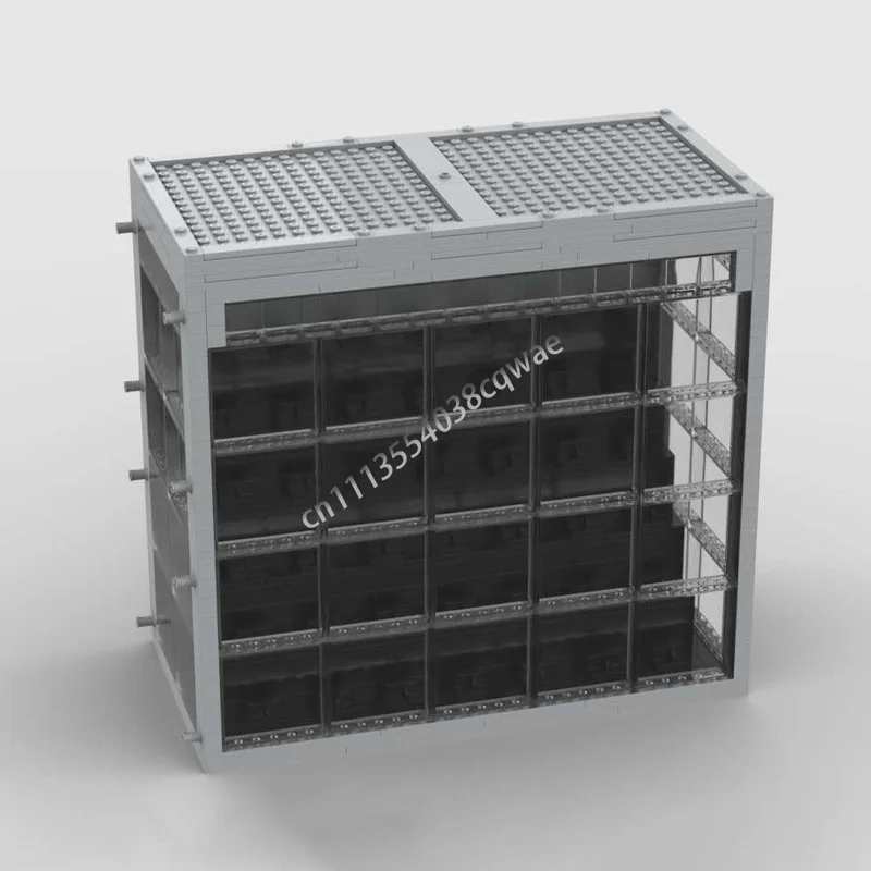 636Parts Modular Display Case Storage MOC Model Custom Puzzle DIY Assembly Building Blocks Creative Organization Collection Toy