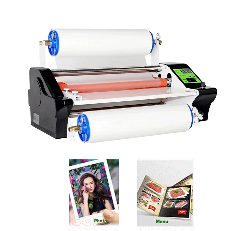 DOMSEM Hot Cold A3 30cm Desktop Laminator Roll to Roll Laminating Machine Laminator Pouch Film