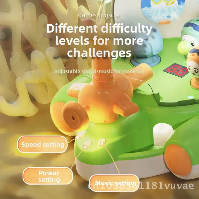 Máquina de juguete de diversión de canicas para niños, juego de entrenamiento enfocado Lihong con 21 bolas, opciones azul, verde y rosa