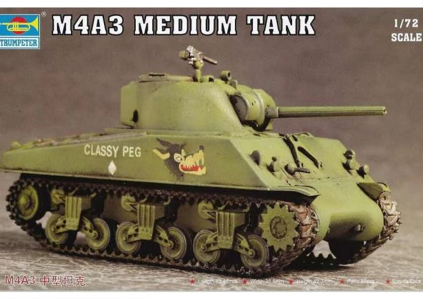 

Trumpeter 1/72 M4A3 Medium Tank Model 07224