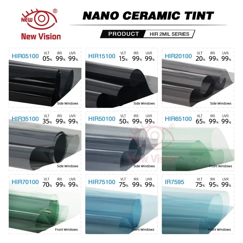 1.52mX30m Top Quality Ultra Hd High Vision IR100% Nano Ceramic Film Heat Resistant Privacy Protection Window Solar Film Tint